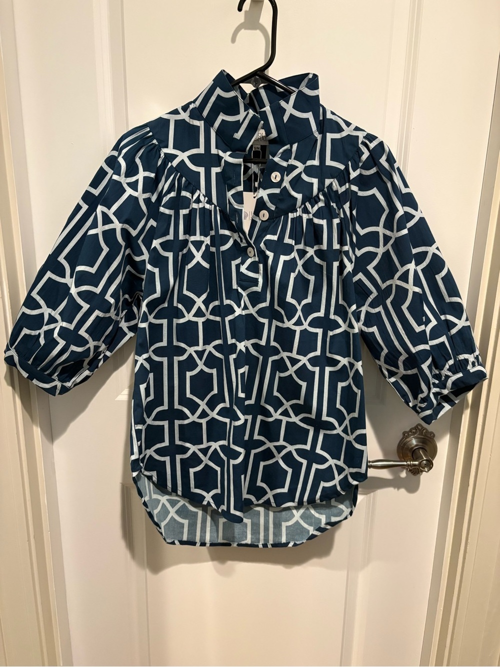 Holly shae design Avie top navy print S/M